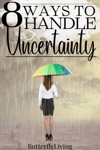 lady with umbrella-dealing with uncertainty