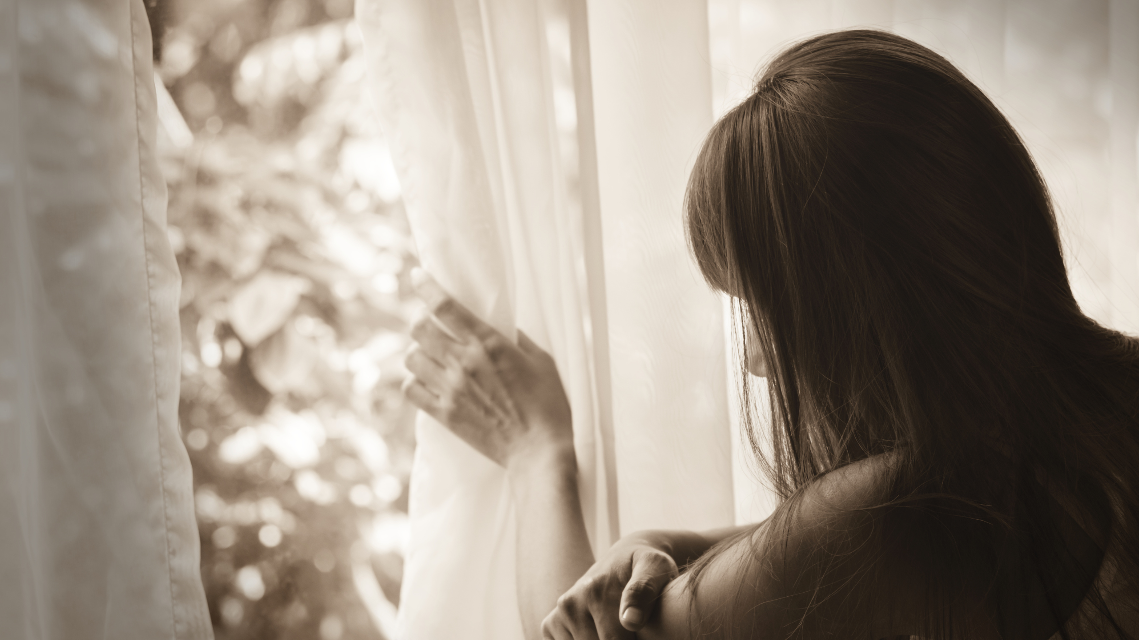 lady at window-feeling forgotten