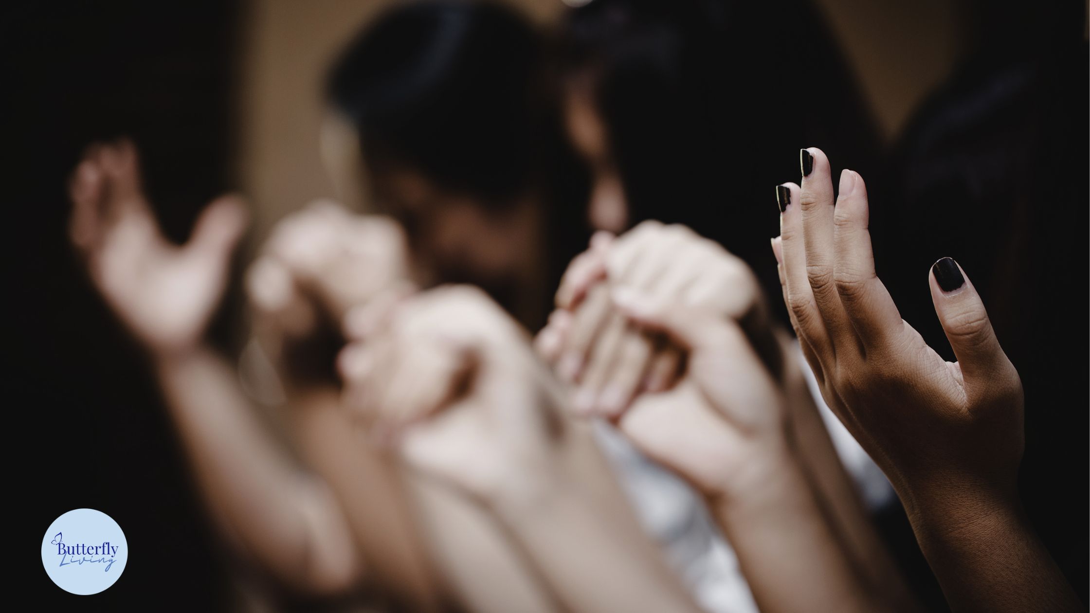 holding hands-praying with others