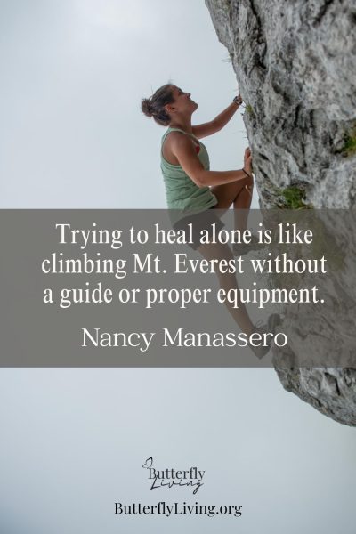 lady mountain climbing-heal from trauma