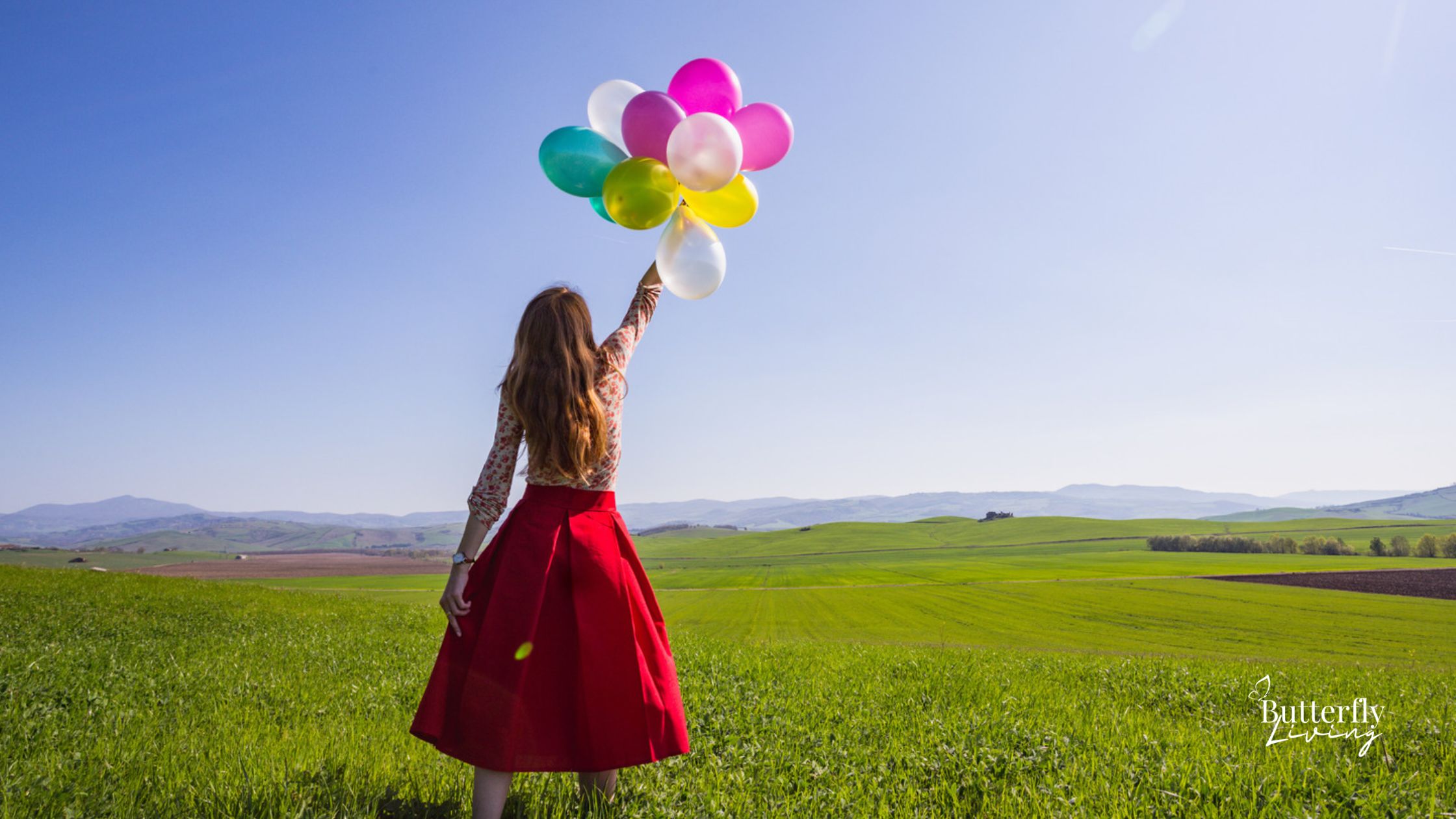 lady with balloons-finding happiness with God